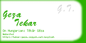 geza tekar business card